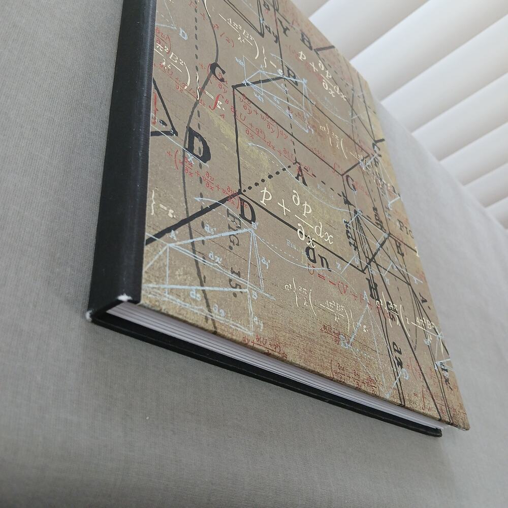 Handmade Hardcover Math Notebook blank unlined pages and graph paper - Picture 2 of 10